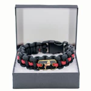 Red Slipper "POWER" cord bracelet